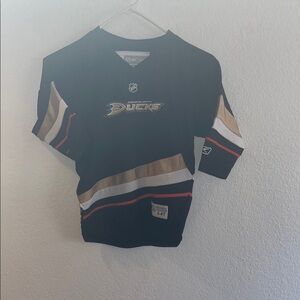Anaheim Ducks Reebok Black and Gold Sports Jersey